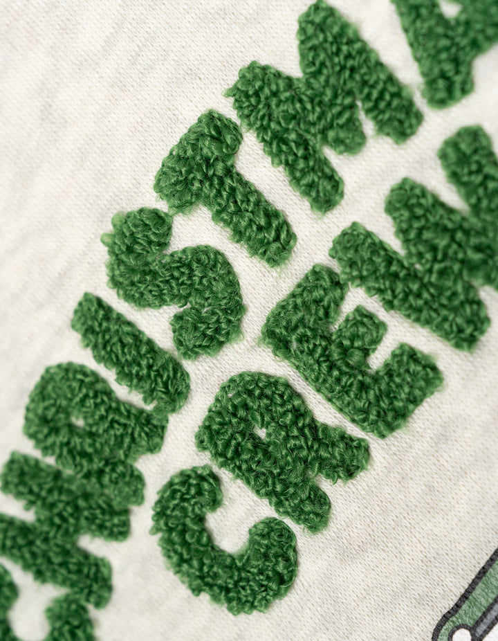 John Deere Boys' Holiday Fleece Pullover Oatmeal Heather Green