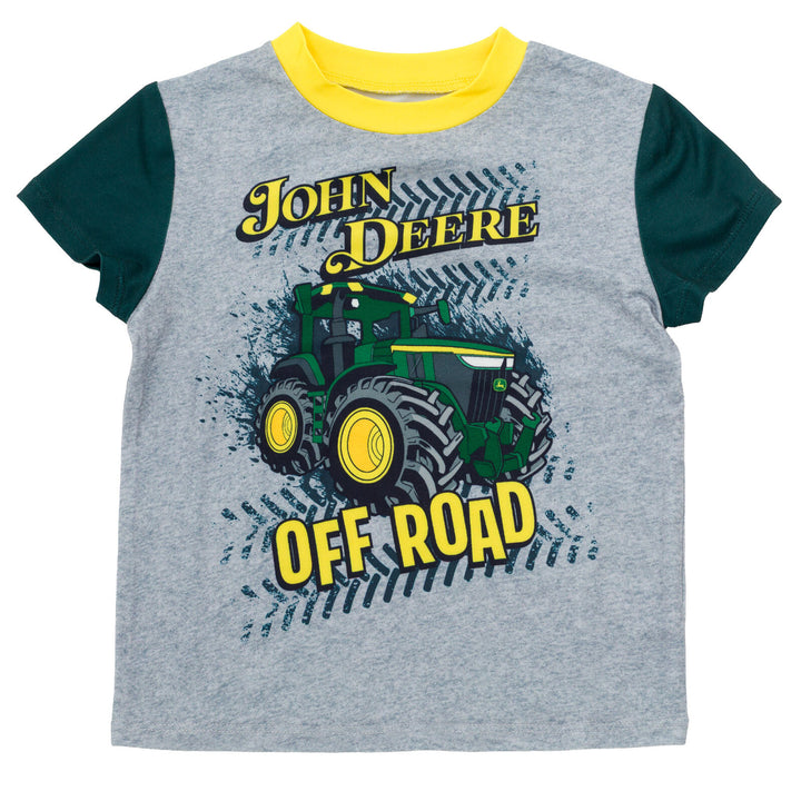 John Deere Boys' 2-Piece Pajama Set Green Heather Gray