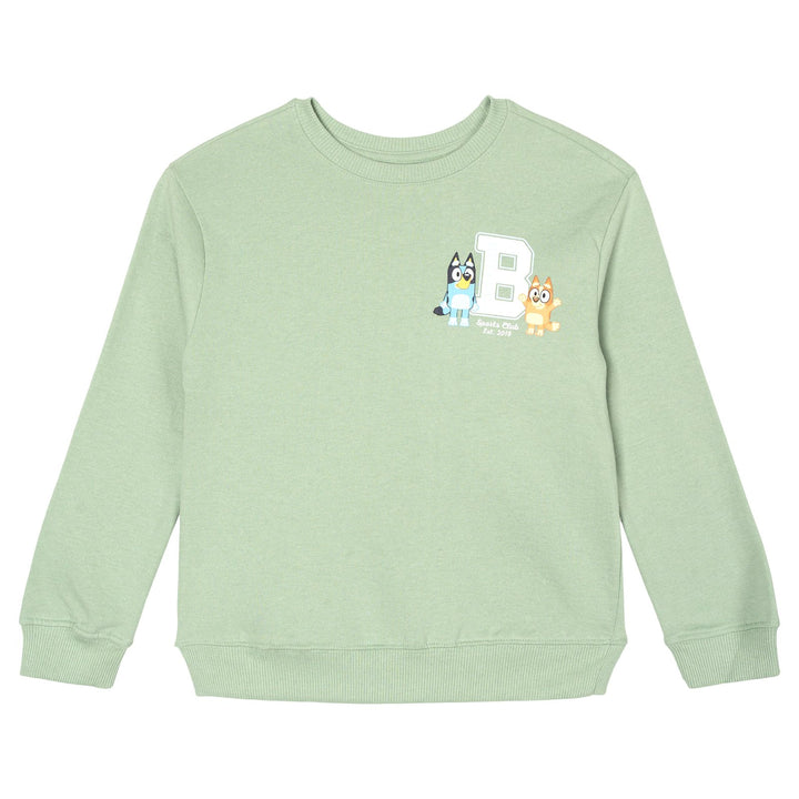 Bluey Boys' 2-Piece Fleece Sweatshirt and Pants Set Seafoam Bingo