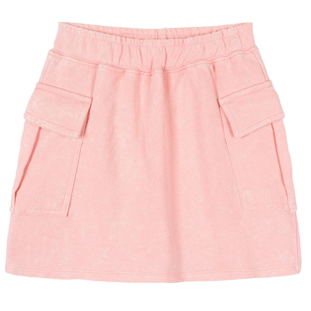 Minnie Mouse Girls' 2-Piece Mineral Wash Tee and Skort Set Pink