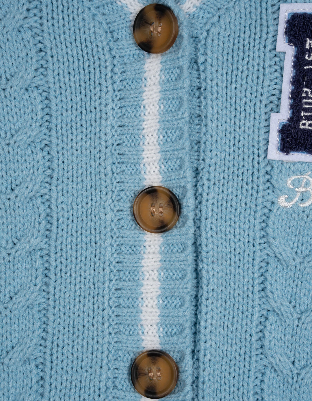 Bluey Girls' Varsity Cardigan Sweater Light Blue