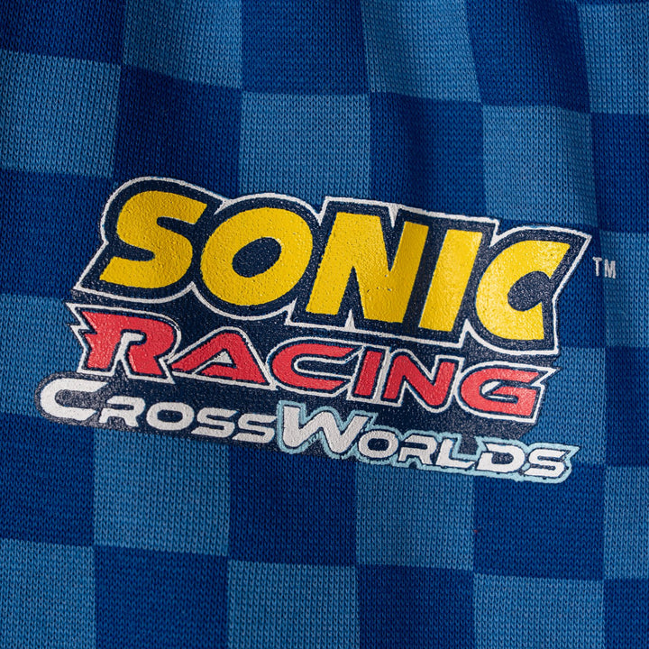 SEGA Sonic the Hedgehog Boys' Racing Fleece Sweatshirt and Pants Set Navy Blue