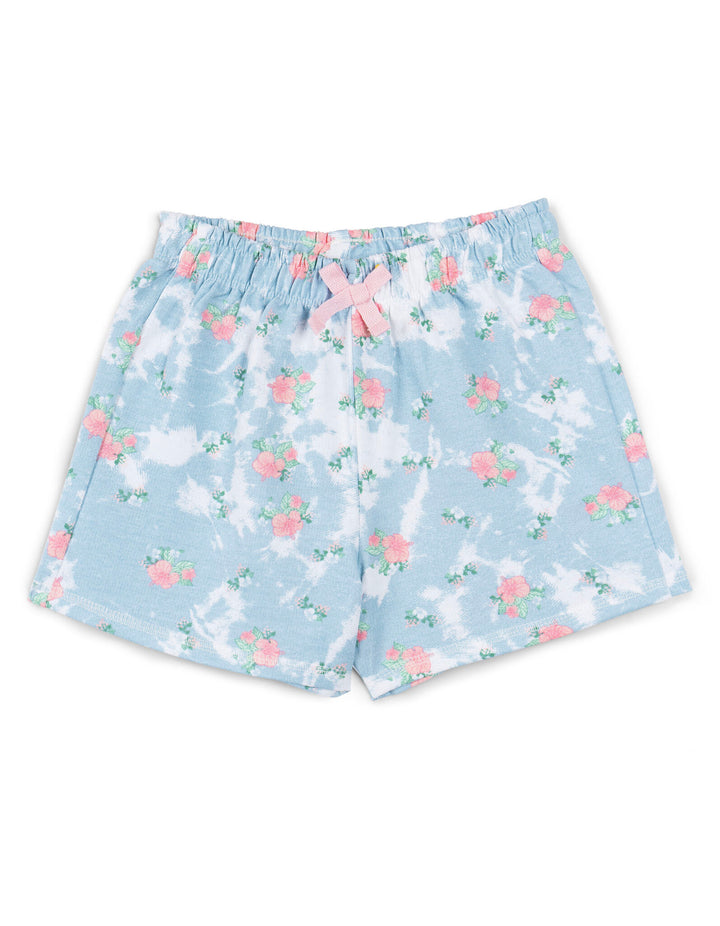 Lilo & Stitch Girls' Sweatshirt Tee and Shorts Set Blue Pink
