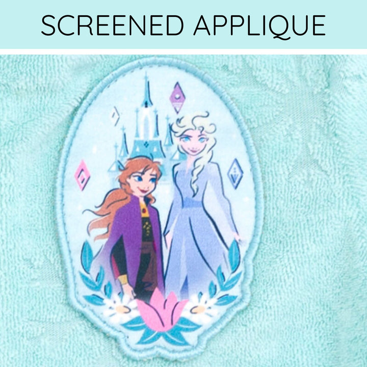 Frozen Girls' Hooded Swimwear Cover Up Anna Elsa Aqua