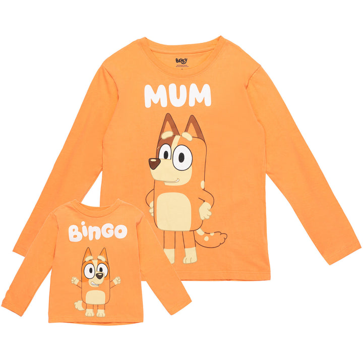Bluey Chilli Mom Women's Cosplay Long Sleeve Tee Amber Orange