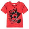 Disney Mickey Mouse Short Sleeve T-Shirt Red Peace Sign