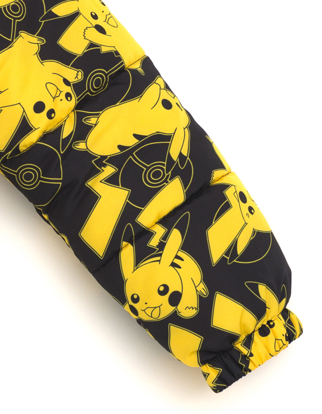 Pokemon Pikachu Boys' Hooded Puffer Jacket Black Print