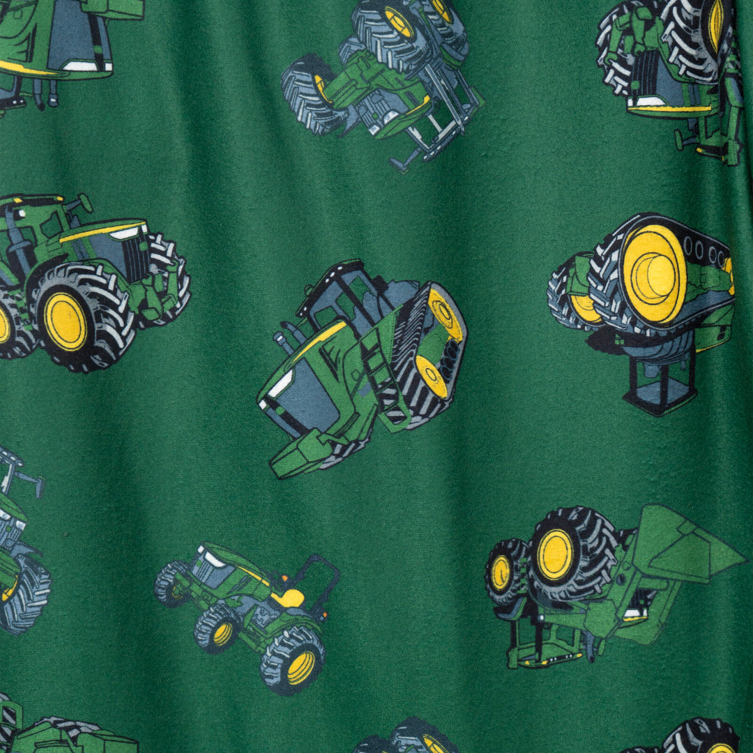 John Deere Matching Family Loungewear Pajama Pants Green Tractor Print