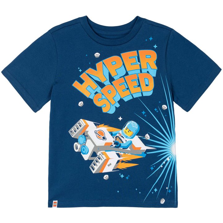 LEGO Boys' Short Sleeve T-Shirt Navy Space Speed