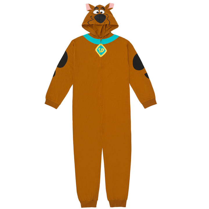Warner Bros. Scooby-Doo Cosplay Hooded Coverall Jumpsuit Classic Brown