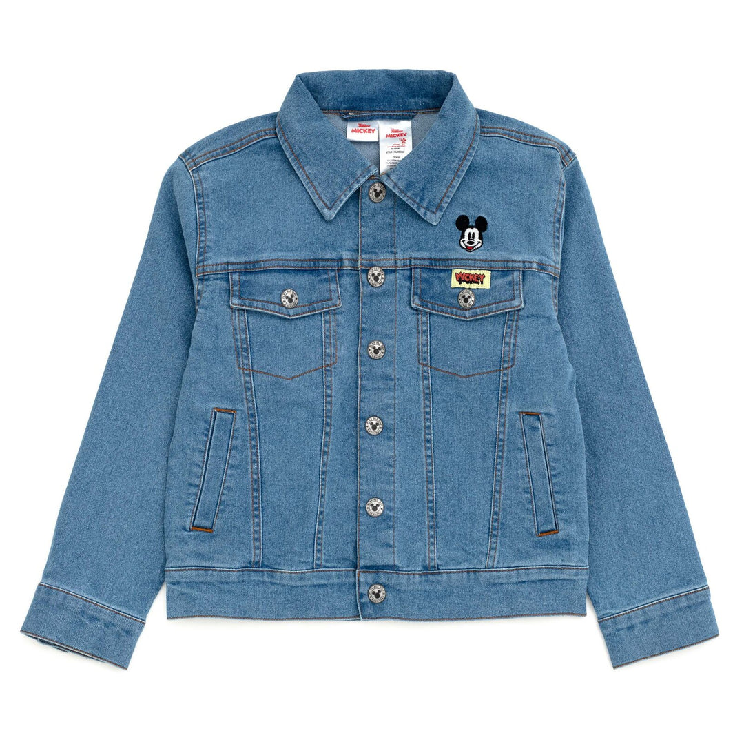 Disney Mickey Mouse Boys' Denim Jacket Overalls and Pants Blue