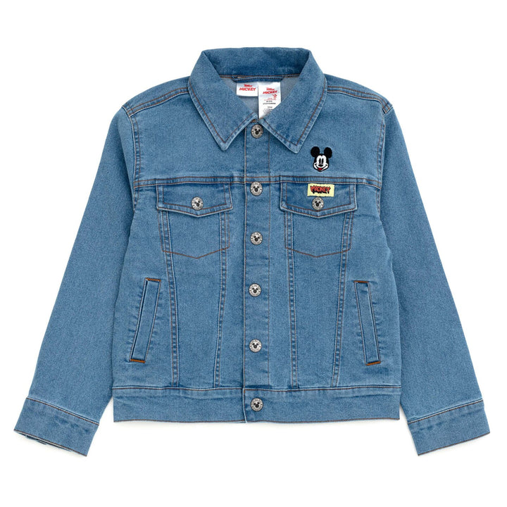 Disney Mickey Mouse Boys' Denim Jacket Overalls and Pants Blue