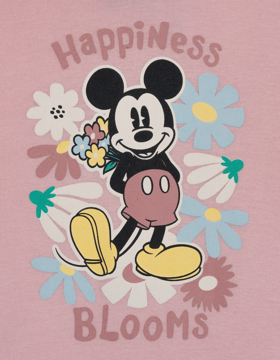 Disney Mickey Mouse Girls' 2-Piece Fleece Hoodie and Leggings Set Pink Cream