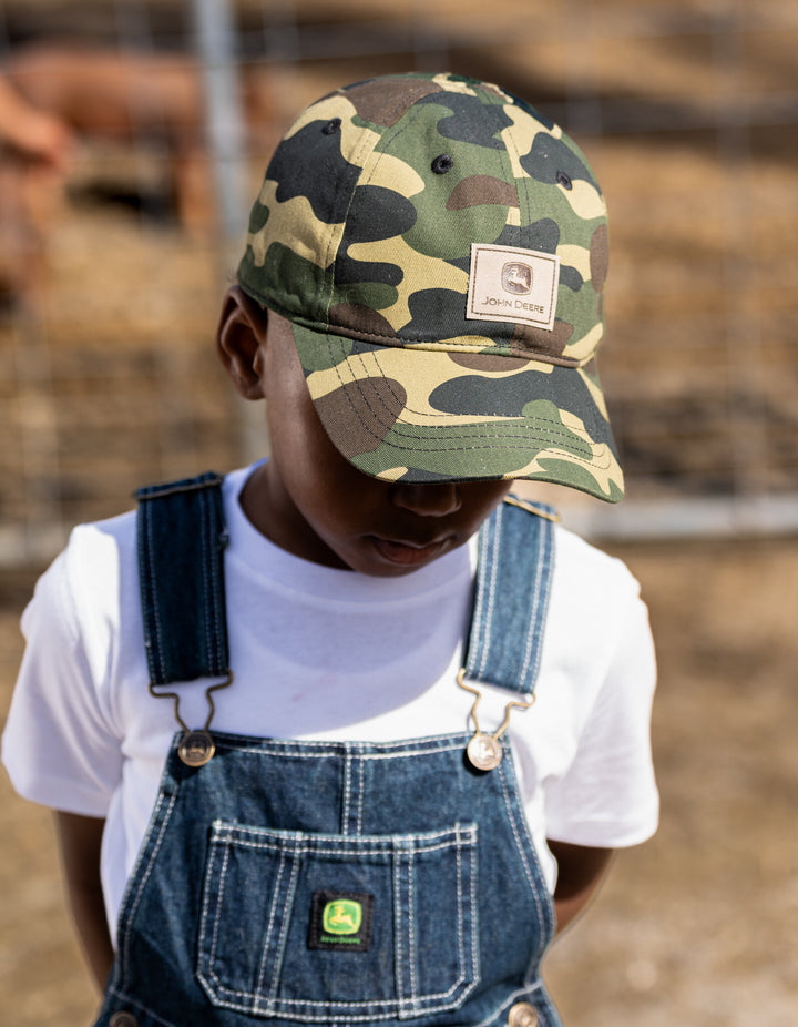 John Deere Toddler Boys' Strapback Baseball Cap Forest Camo