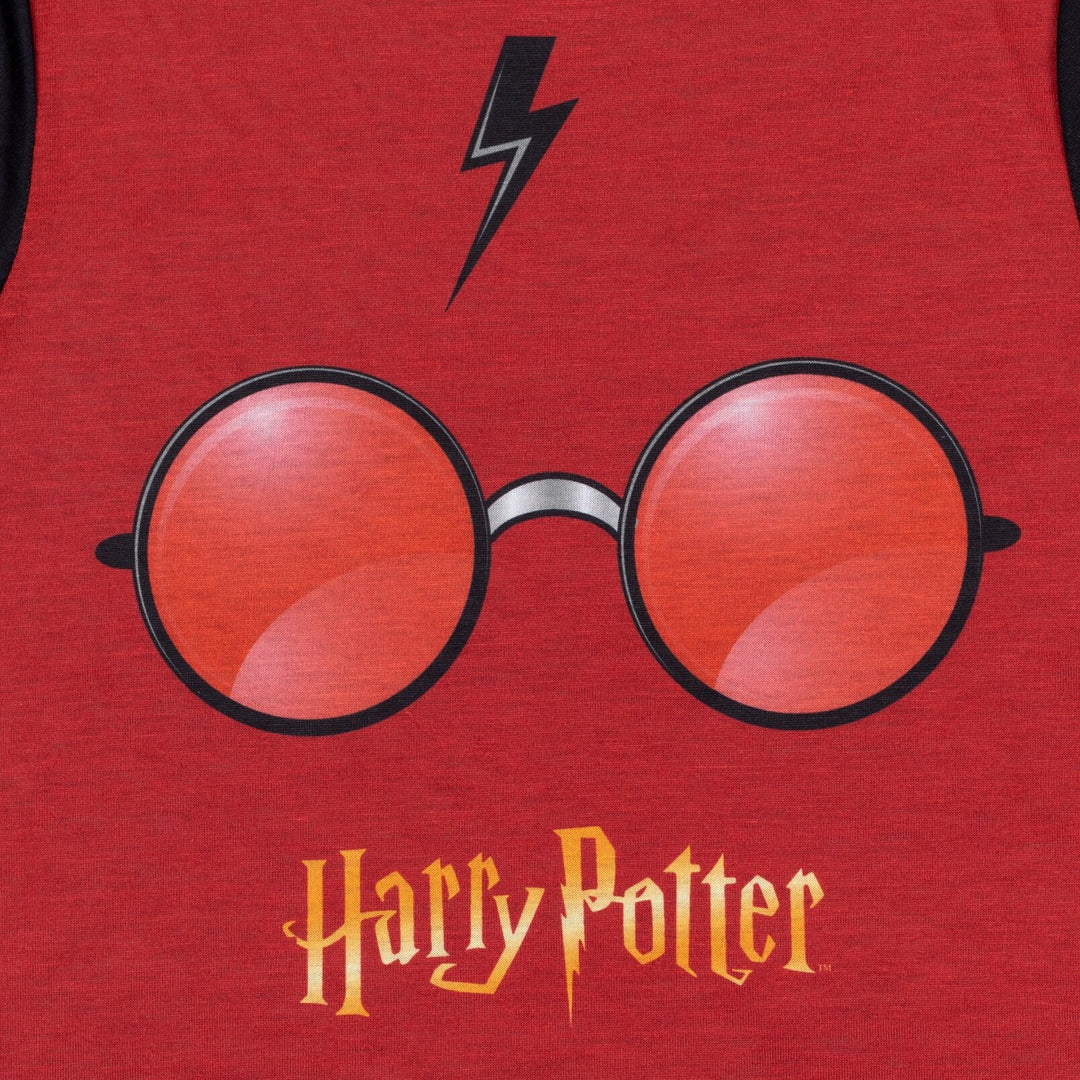 Harry Potter Little Boys' 3-Piece Short Sleeve Pajama Set Red Heather Gray
