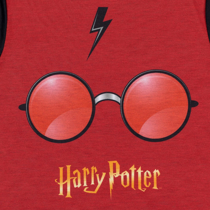 Harry Potter Little Boys' 3-Piece Short Sleeve Pajama Set Red Heather Gray
