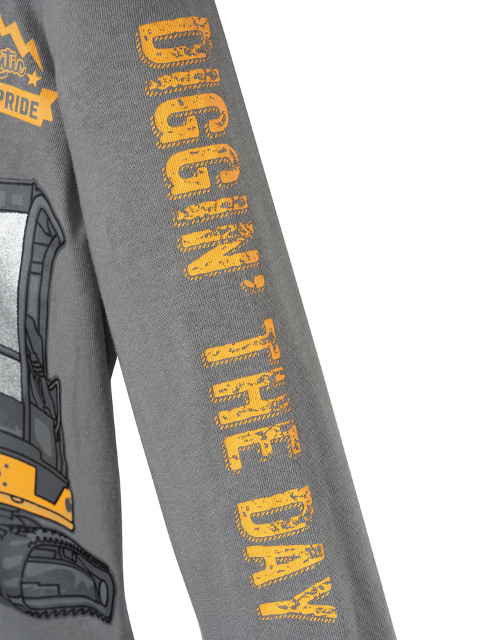 John Deere Boys' Pullover Hoodie Gray