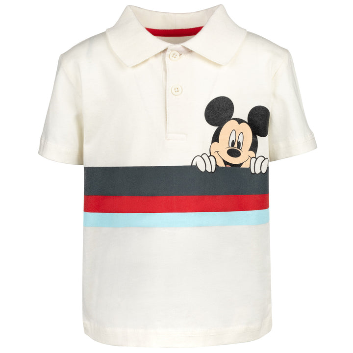 Disney Mickey Mouse Boys' 2-Piece Polo Shirt and Shorts Set Tusk Blue