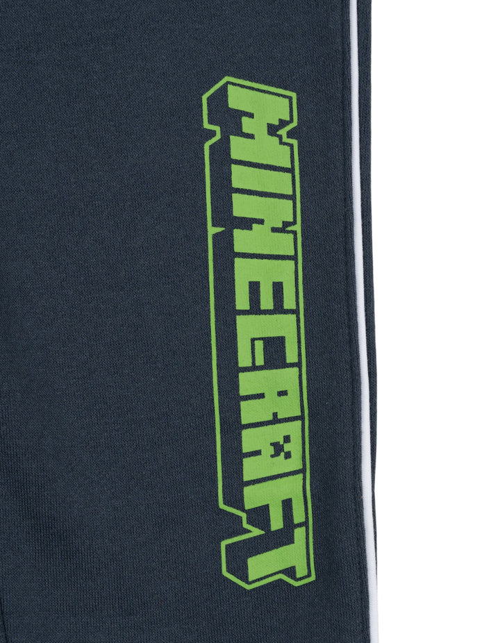 Minecraft Boys' 2-Piece Fleece Sweatshirt and Joggers Set Navy