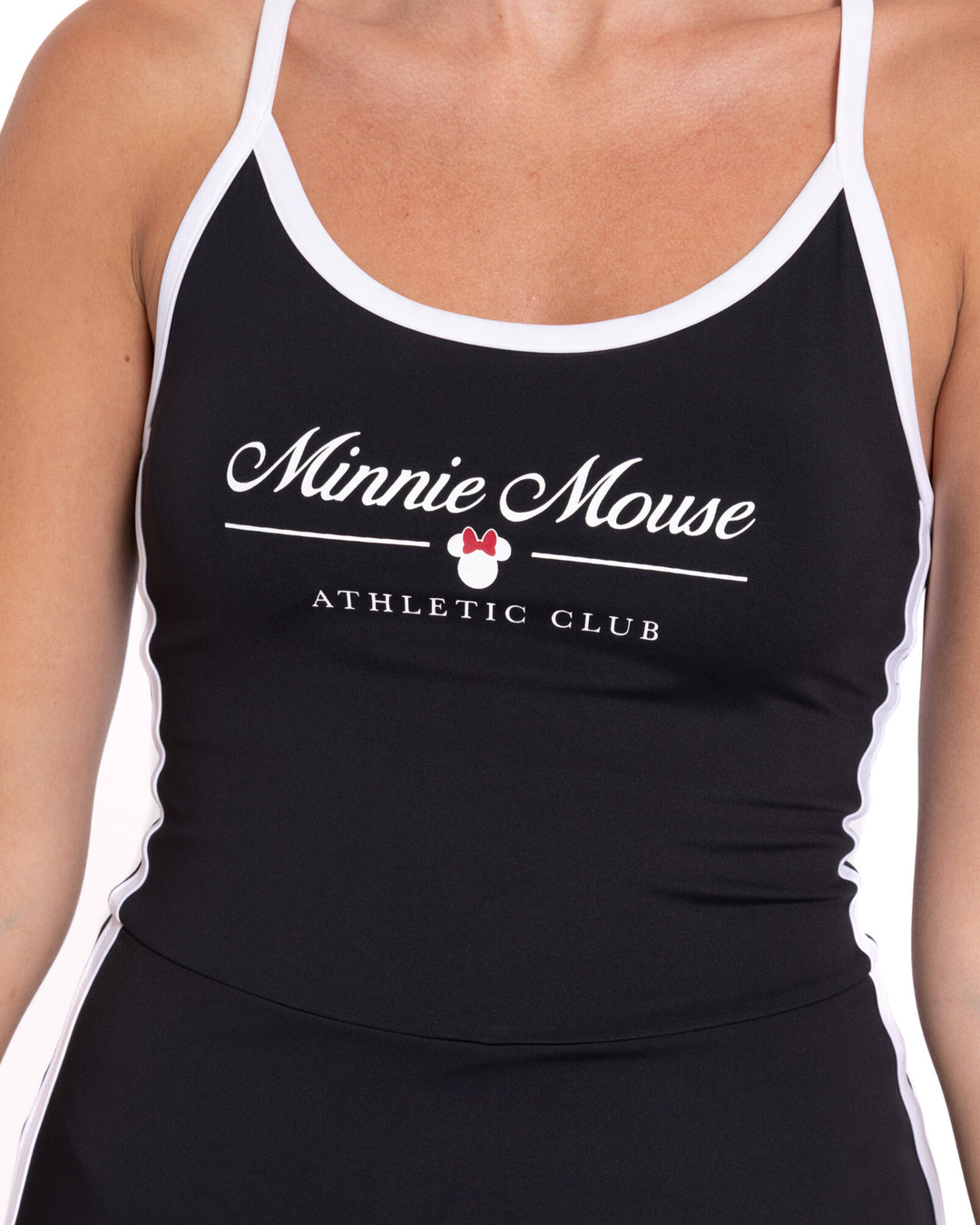 Minnie Mouse Women's Sleeveless Athletic Skater Dress Black White