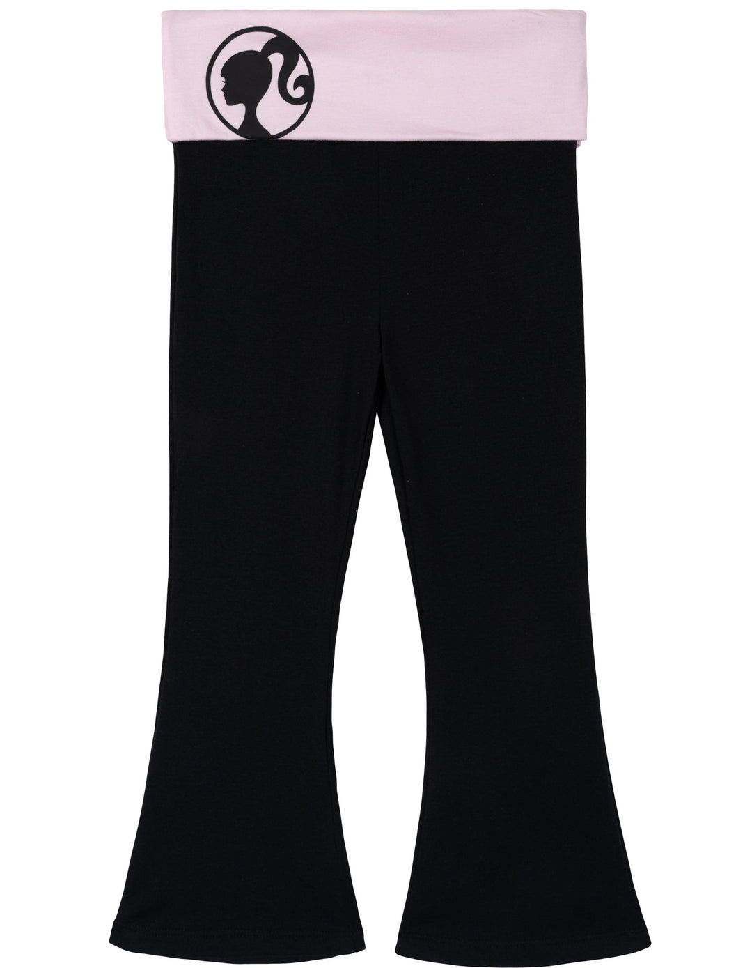 Barbie Girls' Fleece Sweatshirt and Flare Leggings Set Pink Zebra Black