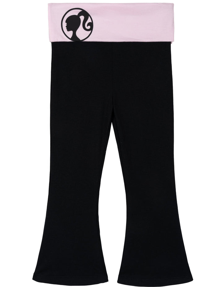 Barbie Girls' Fleece Sweatshirt and Flare Leggings Set Pink Zebra Black