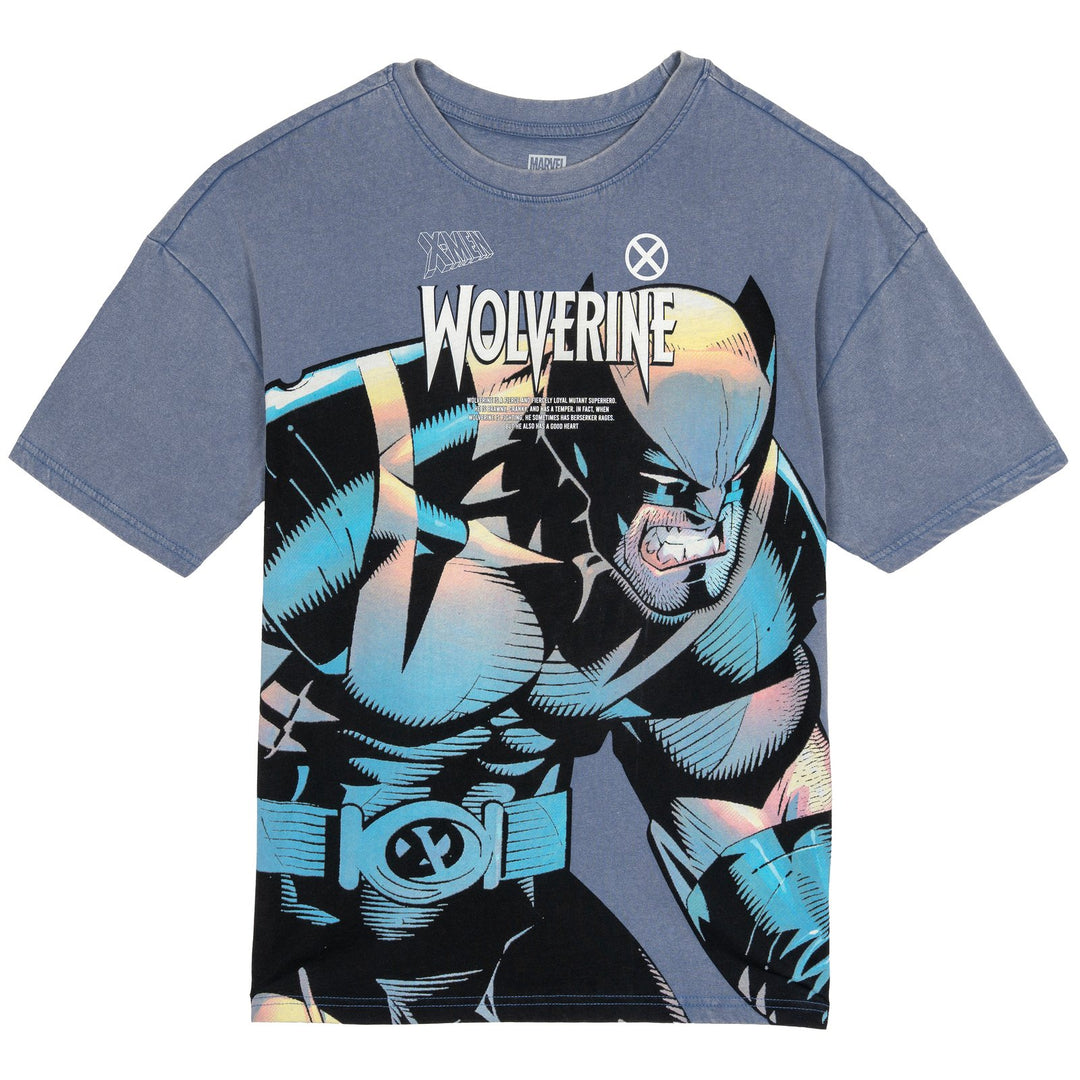 Marvel Wolverine Men's Short Sleeve T-Shirt Slate Blue