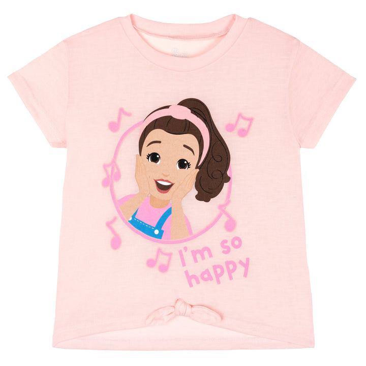 Ms. Rachel Toddler Girls' 2-Piece T-Shirt and Shorts Set Double Pink Ms