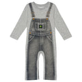 John Deere Baby Boys' One Piece Coverall Denim Heather Gray