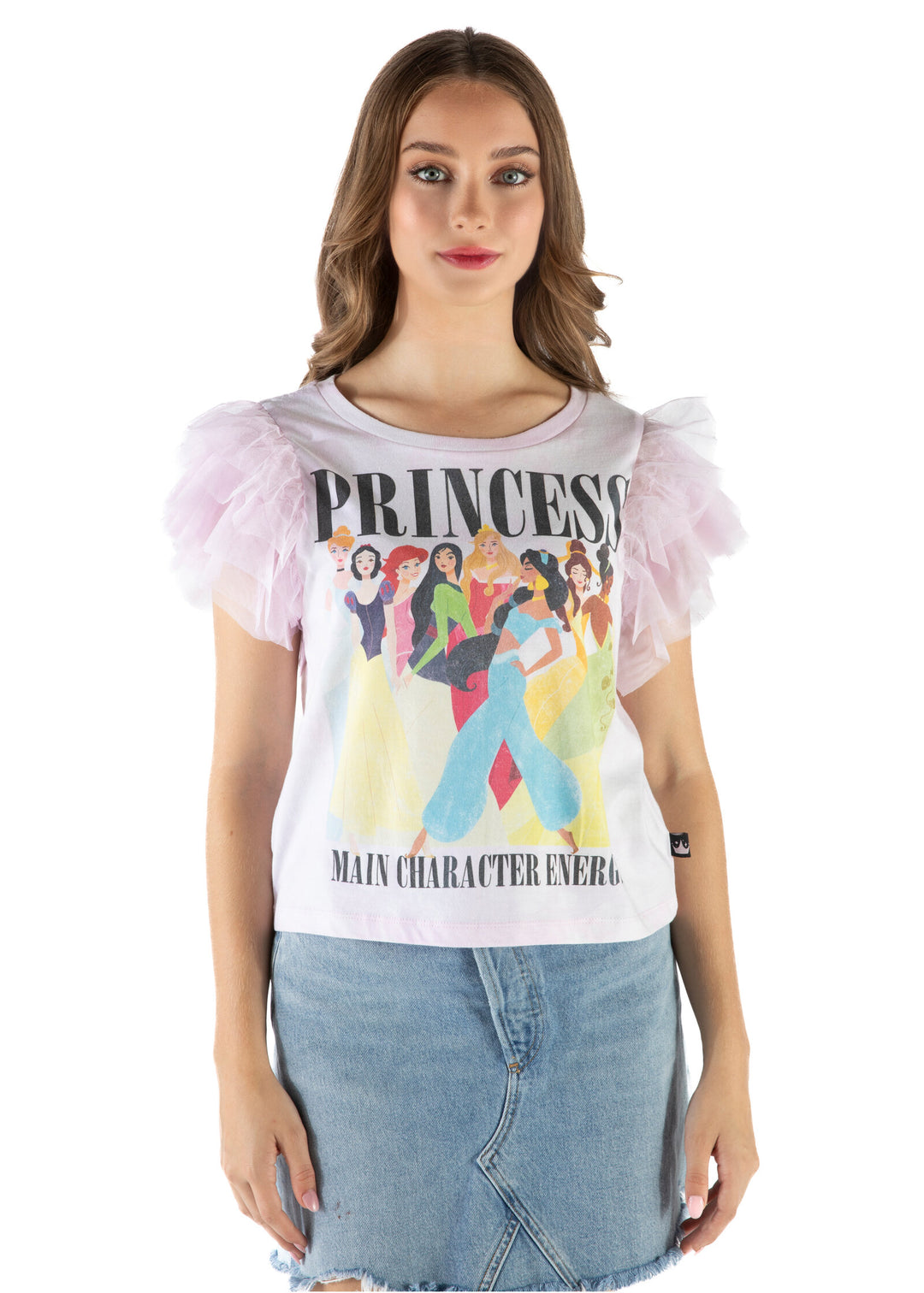 Disney Princess Women's Short Sleeve T-Shirt Pink Lava Dye