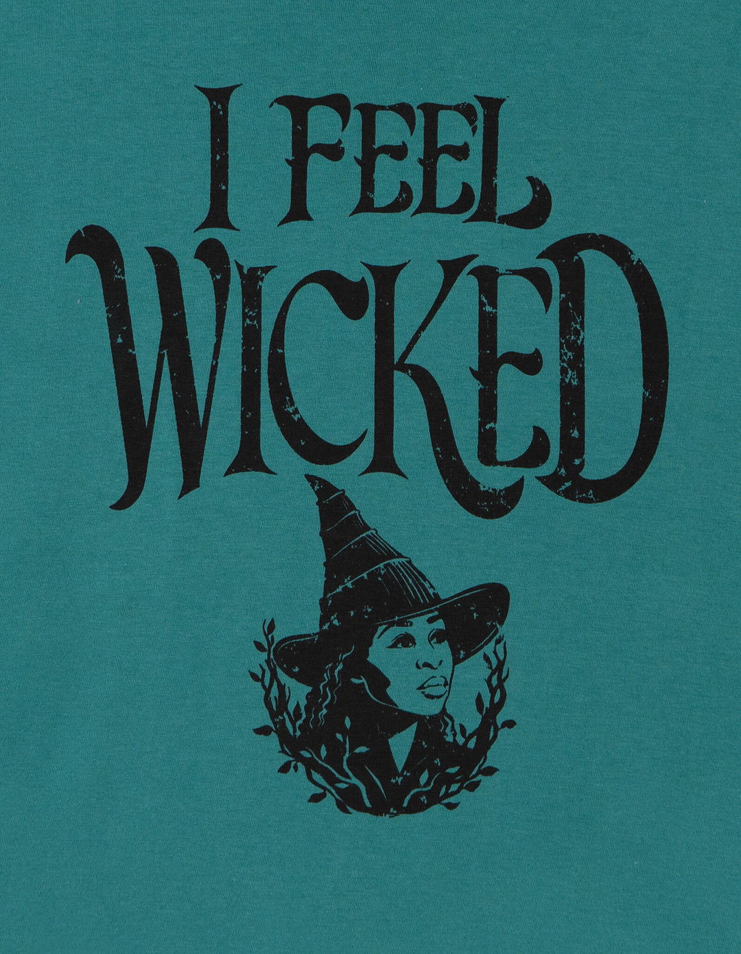 Wicked Elphaba Women's Cropped Drop Shoulder T-Shirt Ivy Green