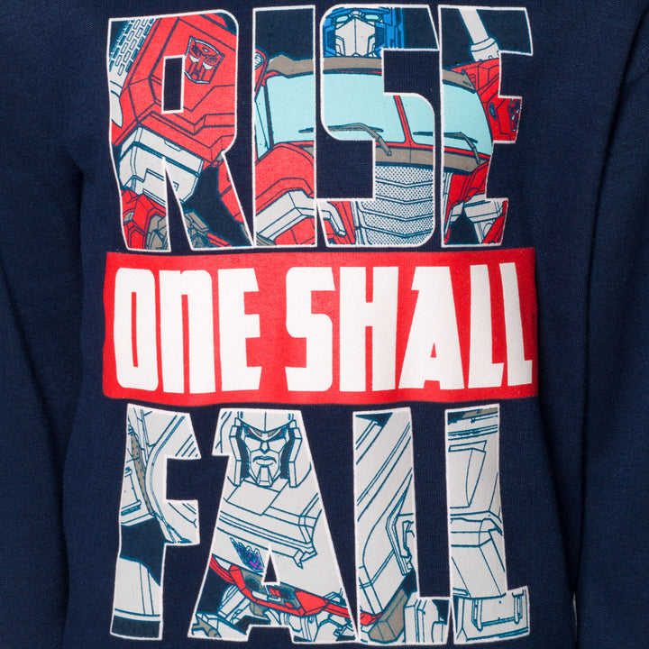 Transformers Boys' Fleece Hooded Sweatshirt Optimus Megatron Navy