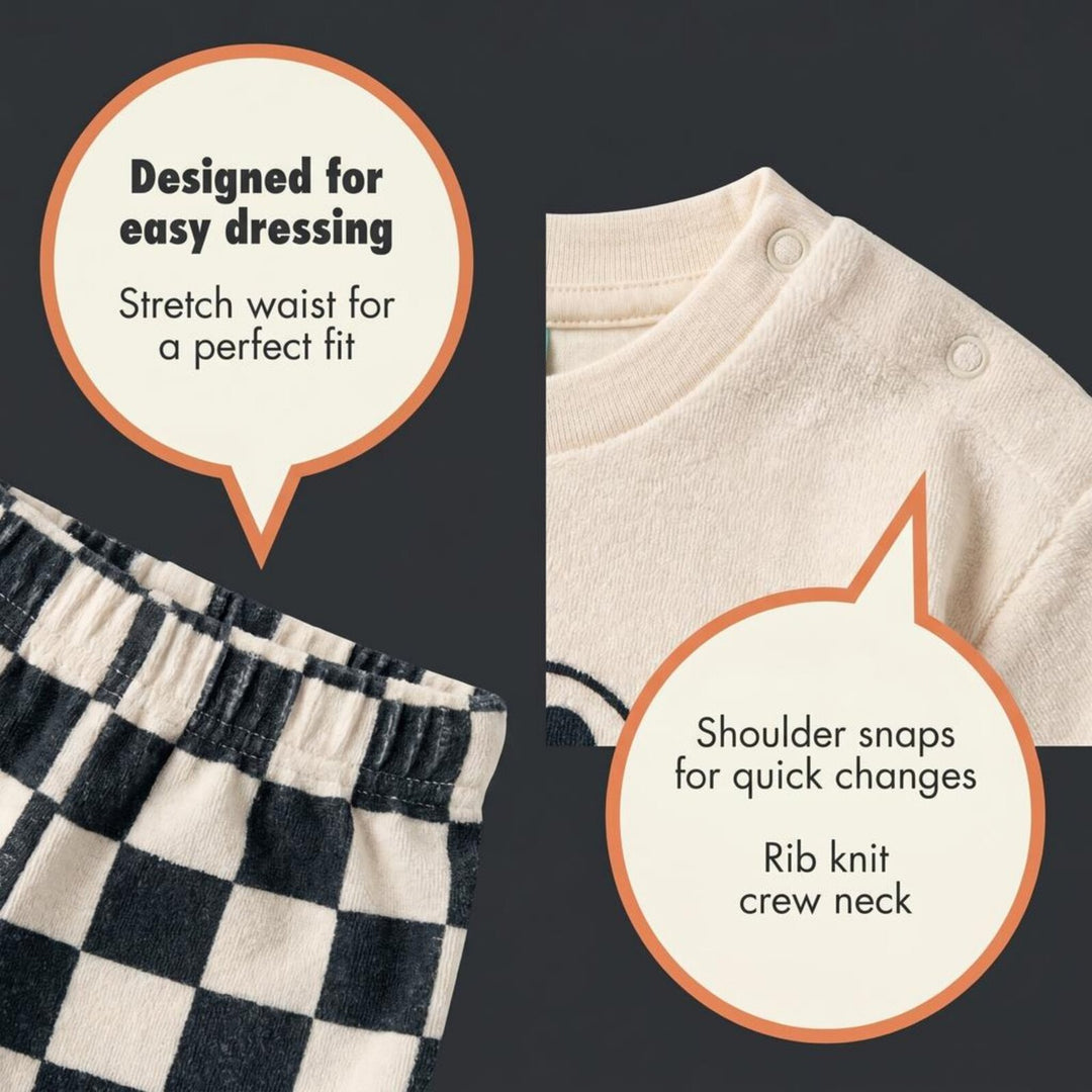 Nightmare Before Christmas Baby Boys' 3-Piece T-Shirt and Shorts Set with Bucket Hat Jack Zero Cream