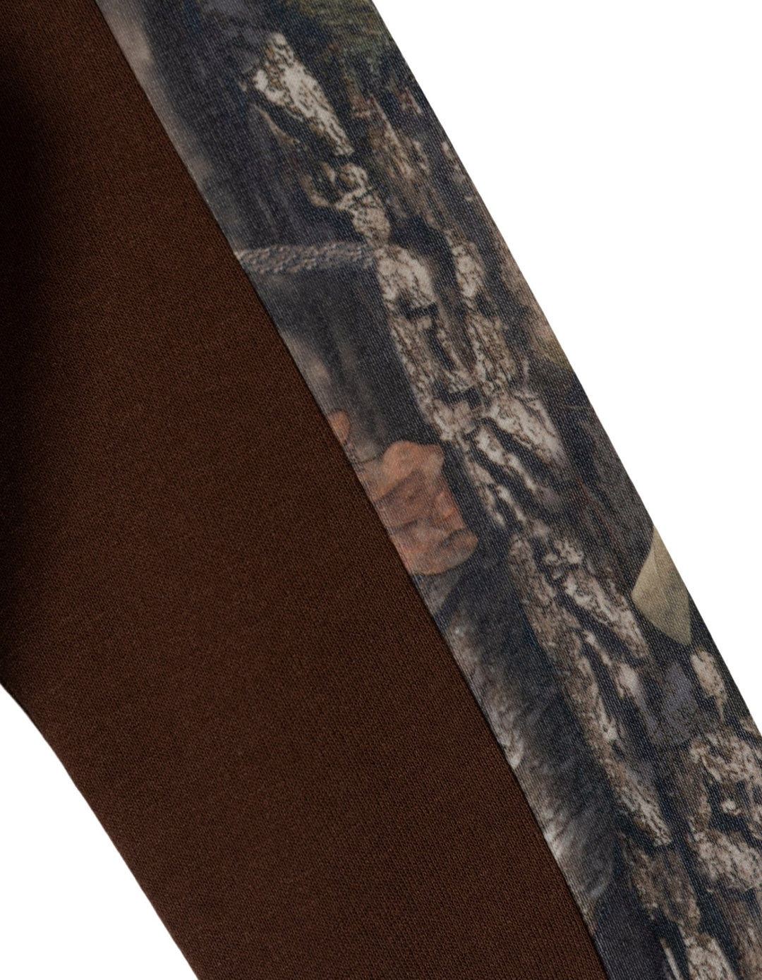 John Deere Men's Fleece Hooded Sweatshirt Bark Brown Camo