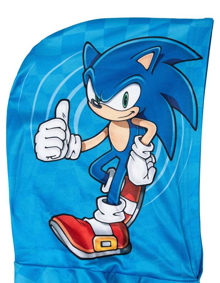 SEGA Sonic the Hedgehog Boys' Athletic Fleece Hooded Sweatshirt Shadow Blue