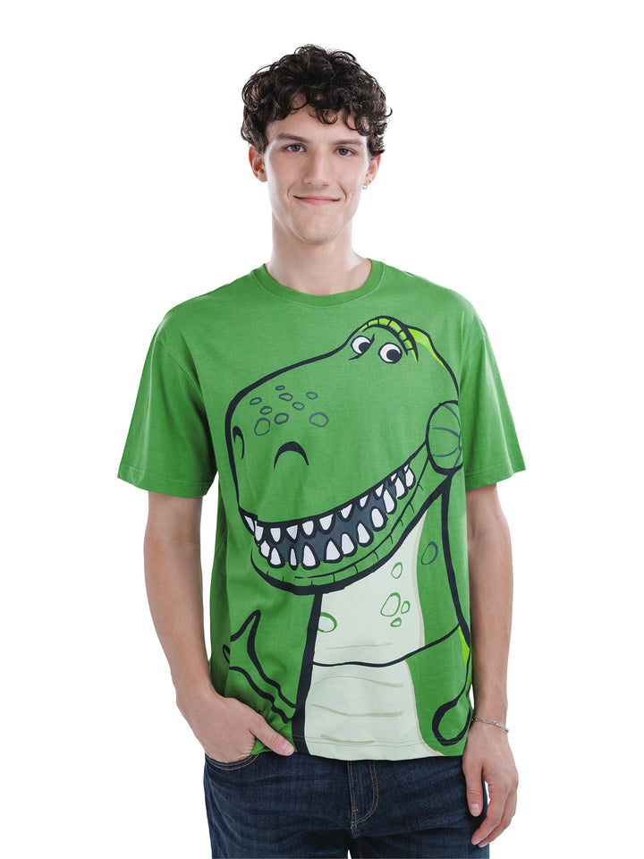 Disney Toy Story Rex Men's Cosplay Short Sleeve T-Shirt Kelly Green