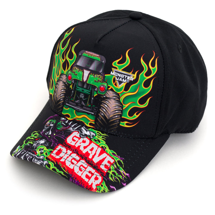 Monster Jam Grave Digger Boys' Baseball Cap Black