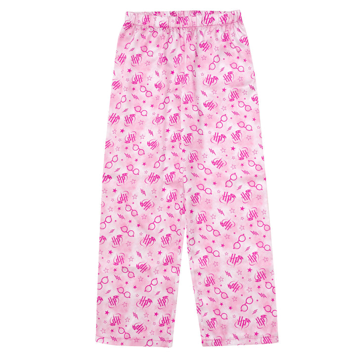 Harry Potter Girls' Pajama Shirt and Pants Set Mottled Pink
