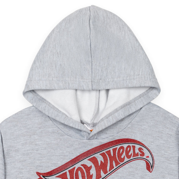 Hot Wheels Toddler Boys' Fleece Hooded Sweatshirt Heather Grey Cars
