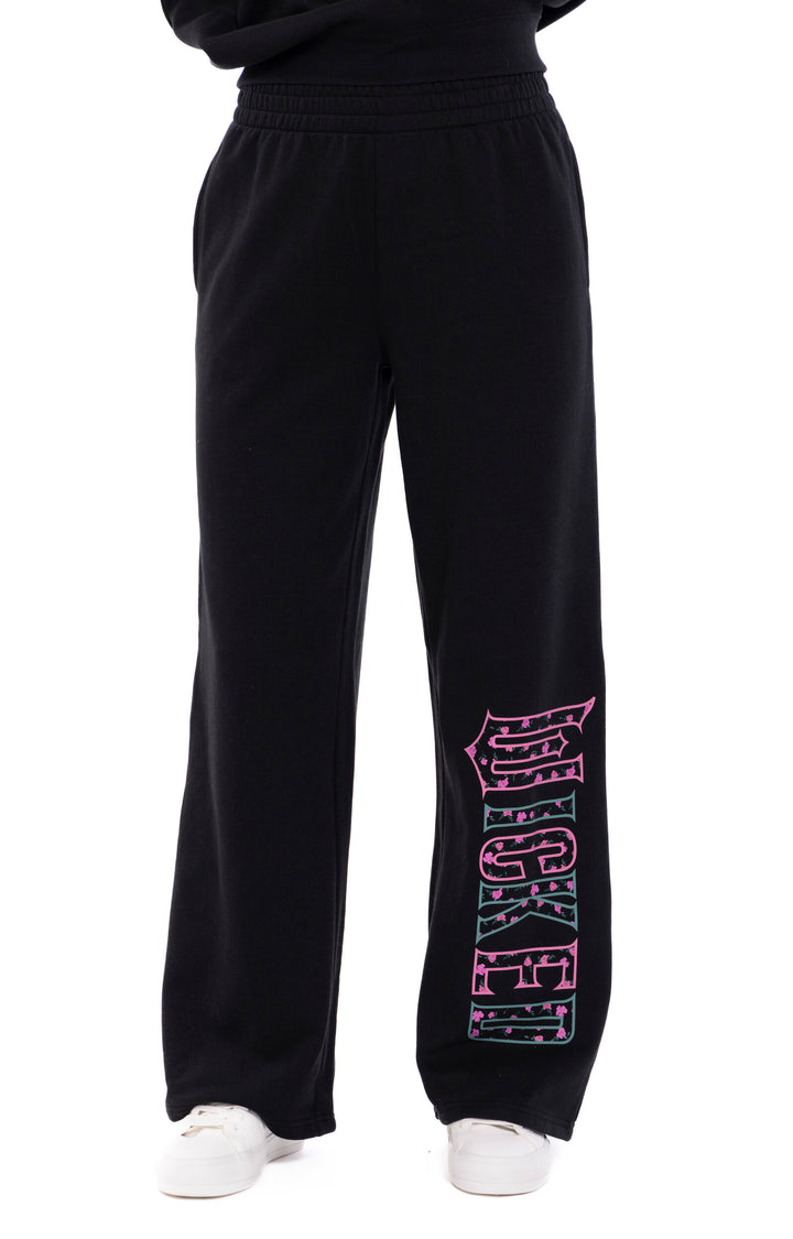 Wicked Women's Loungewear Pants Black Floral