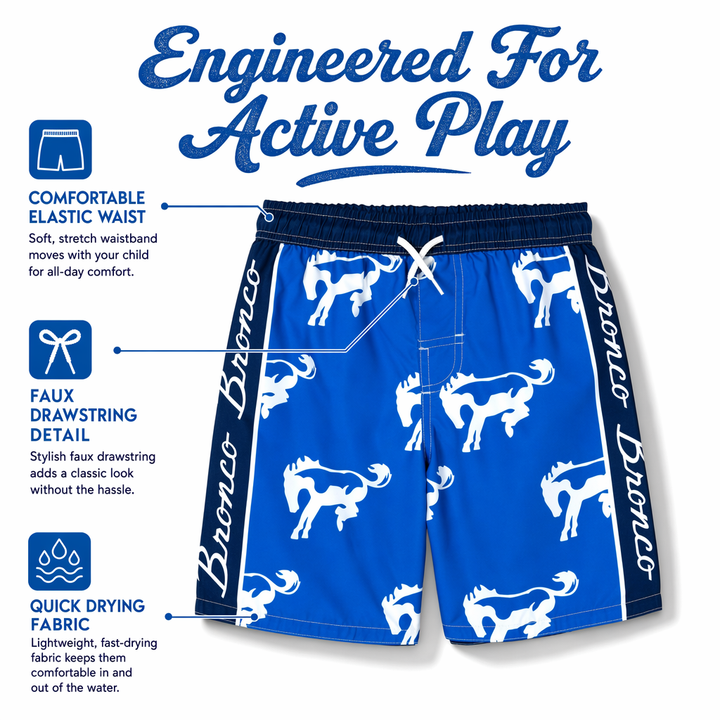 Ford Big Boys' Swimwear Swim Trunks Royal Blue Navy
