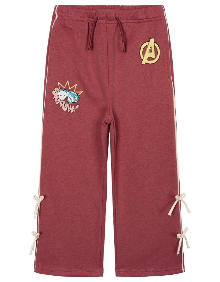 Marvel Comics Girls' Sweatshirt and Fleece Pants Set Tusk Pink Avengers