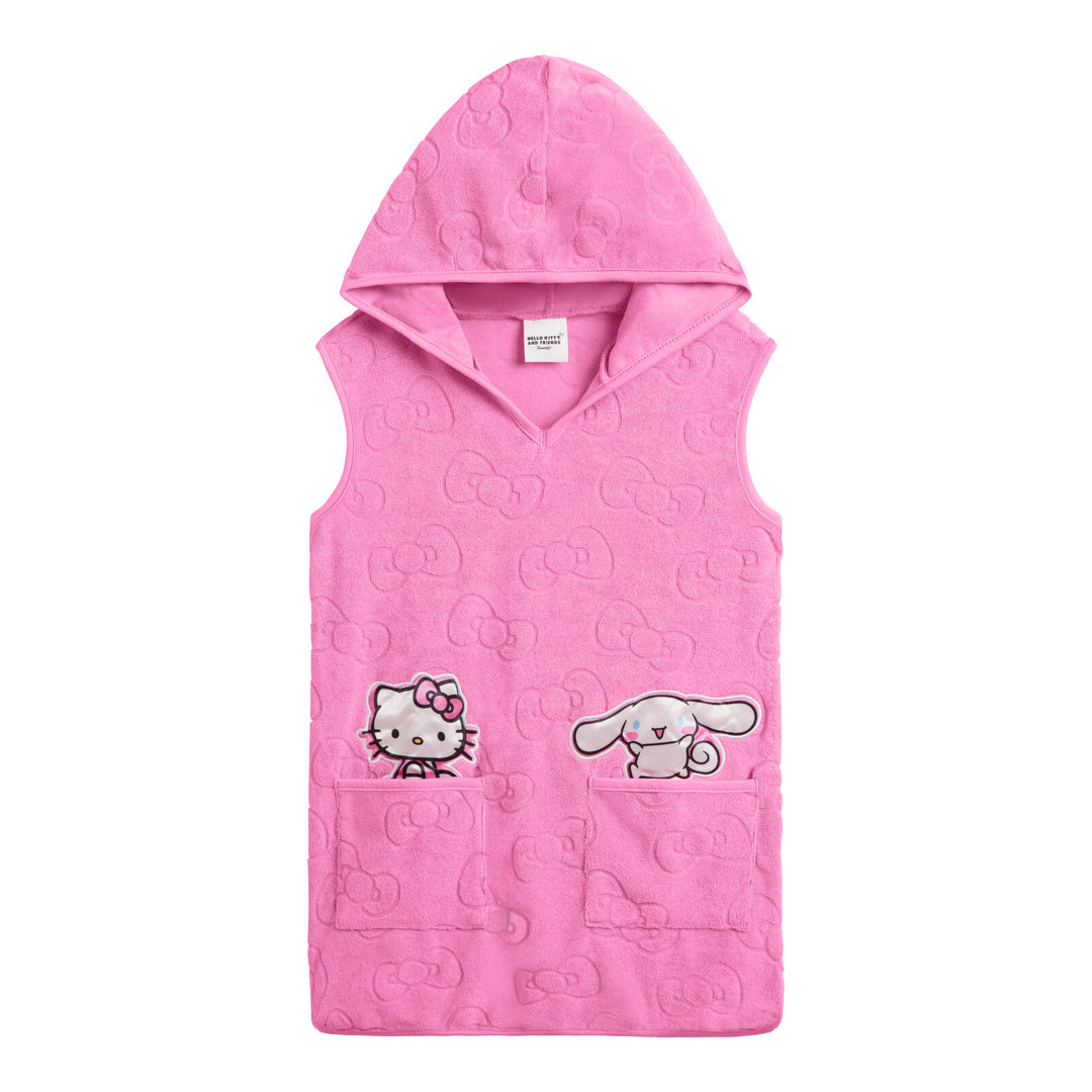 Hello Kitty Girls' Sleeveless Hooded Swim Coverup Pink Cinnamoroll