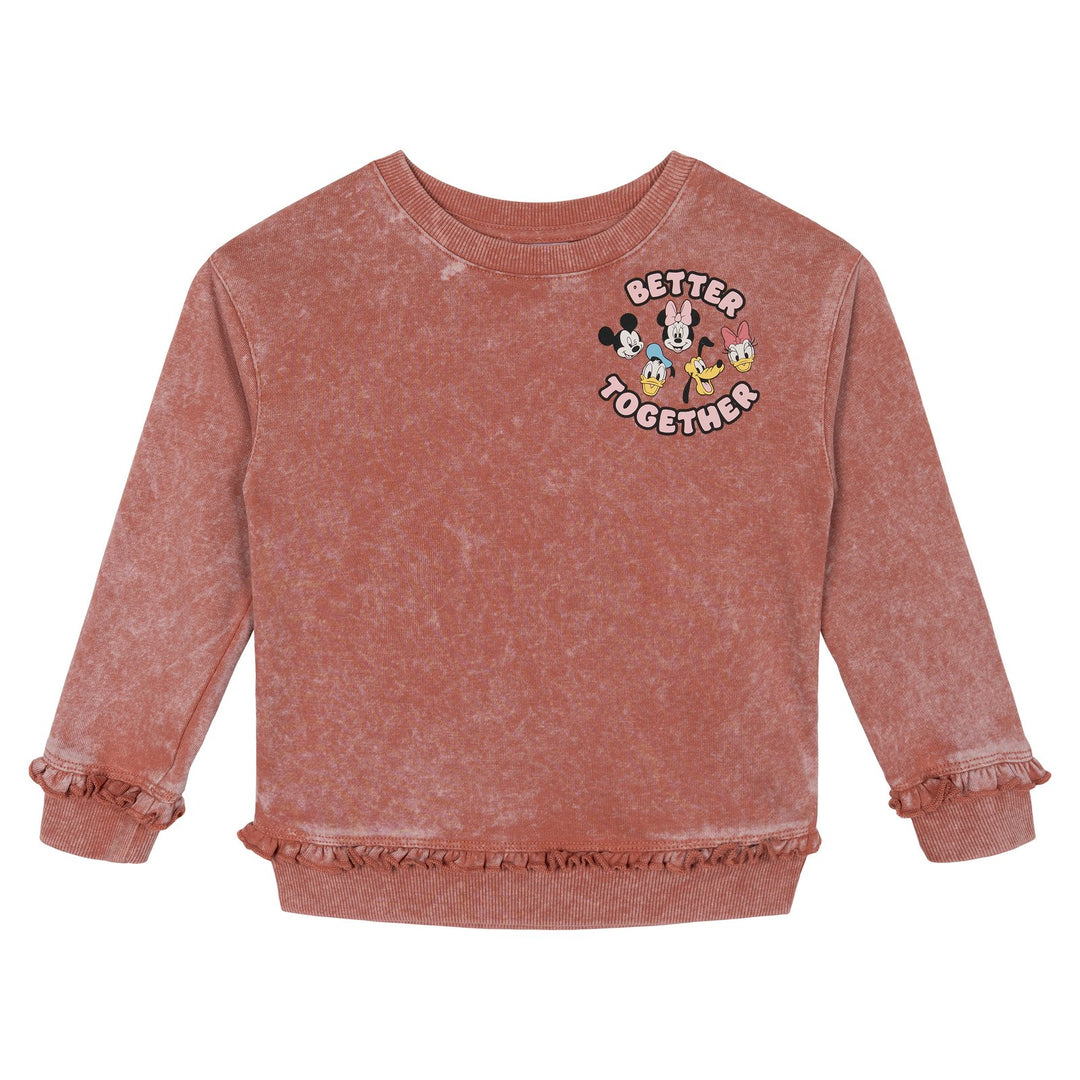 Disney Mickey Mouse & Friends 2-Piece Fleece Sweatshirt and Pants Set Pink