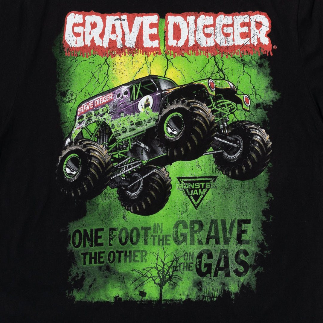 Monster Jam Grave Digger Men's Short Sleeve T-Shirt Jet Black