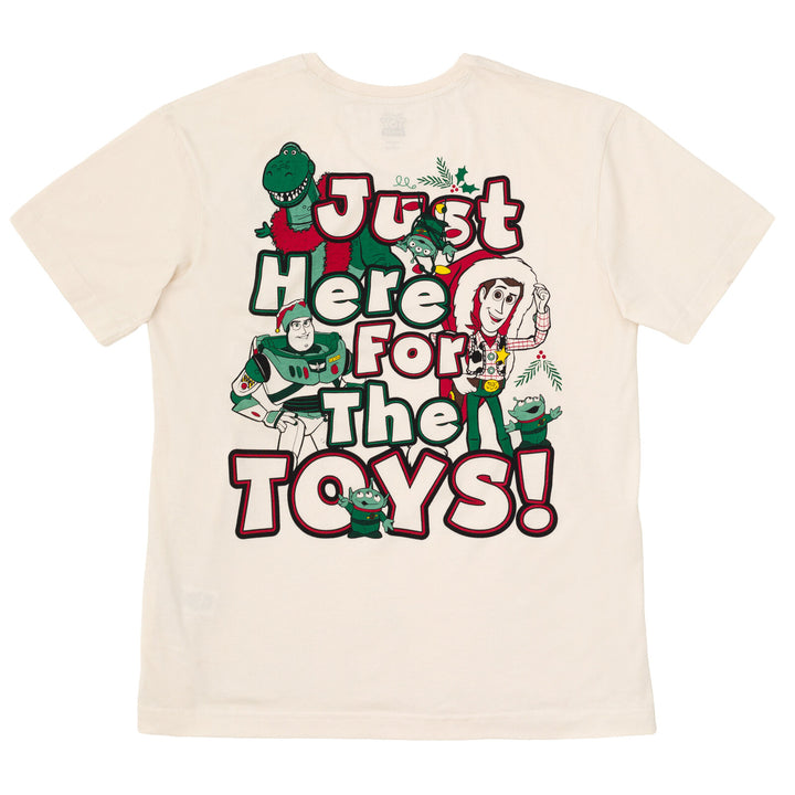 Disney Toy Story Men's Holiday Short Sleeve T-Shirt Oatmeal