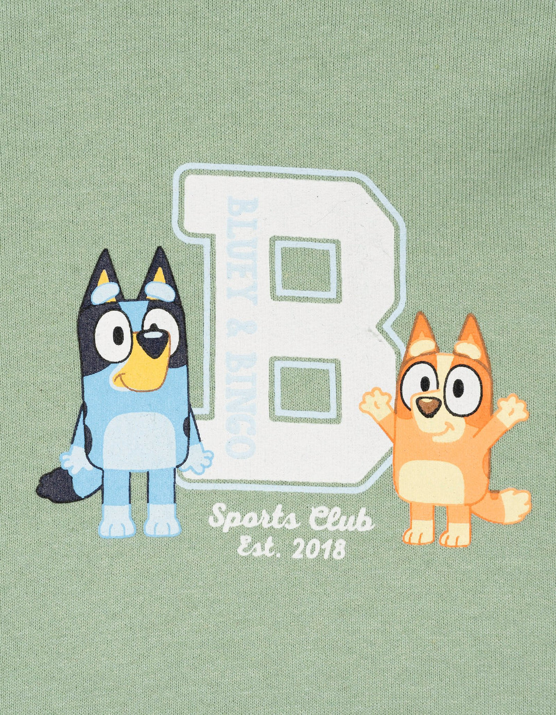 Bluey Boys' 2-Piece Fleece Sweatshirt and Pants Set Seafoam Bingo