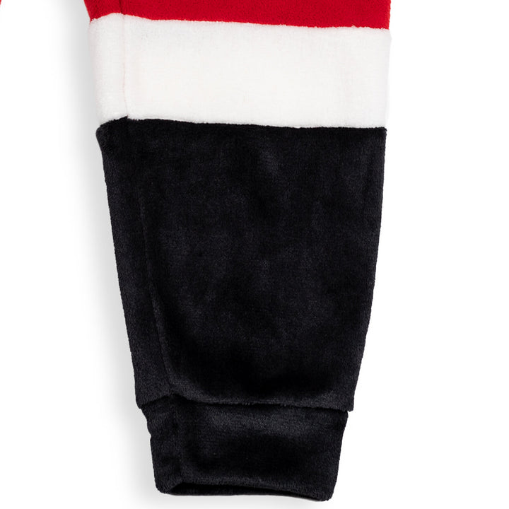 Dreamwave Santa Adult Men or Women Christmas Fleece Hooded One Piece Pajama Red