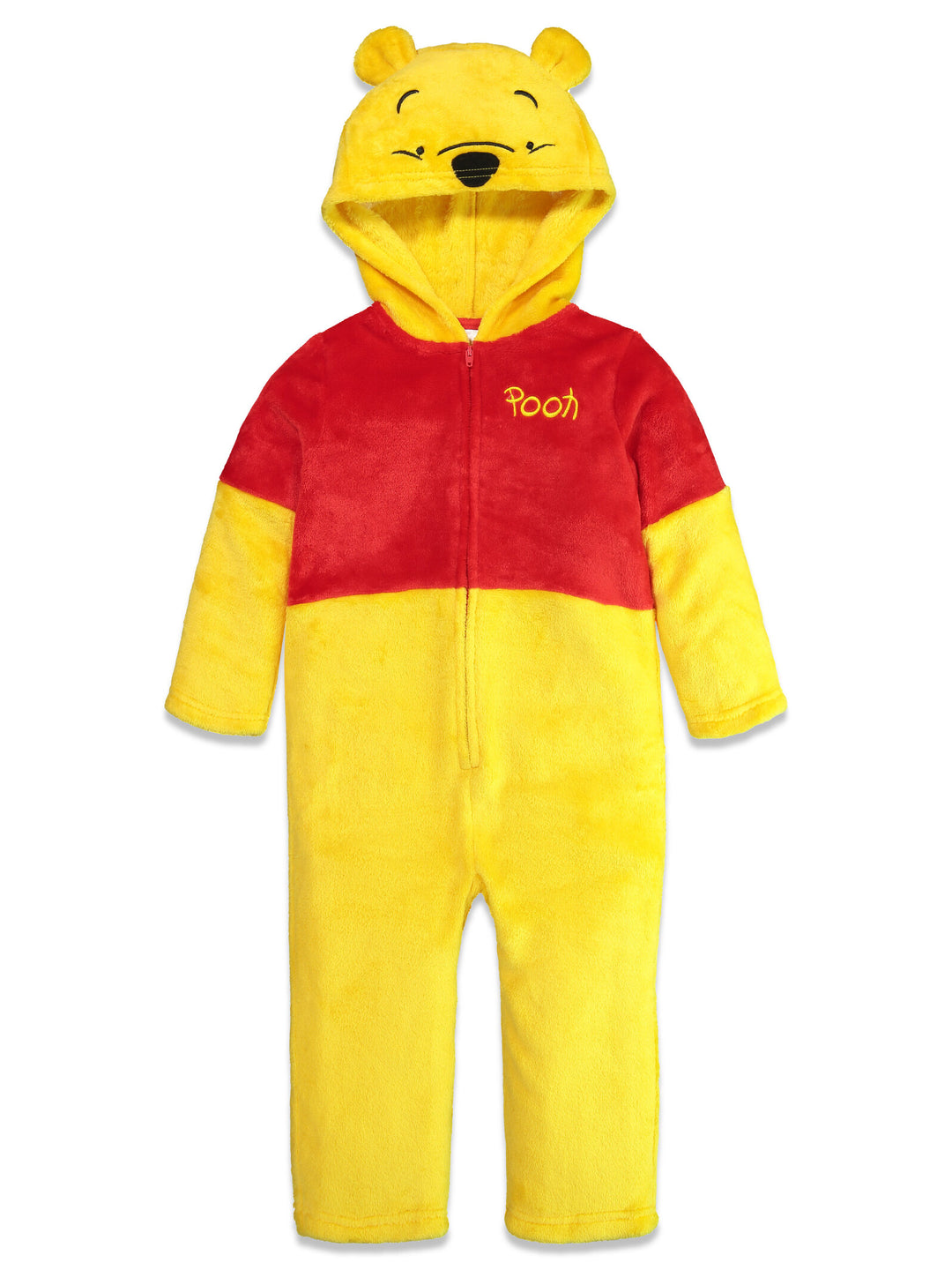 Disney Winnie the Pooh Matching Family Cosplay Hooded One Piece Pajamas Yellow Red