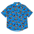 Hot Wheels Men's Racing Button-Down Shirt Flame Blue